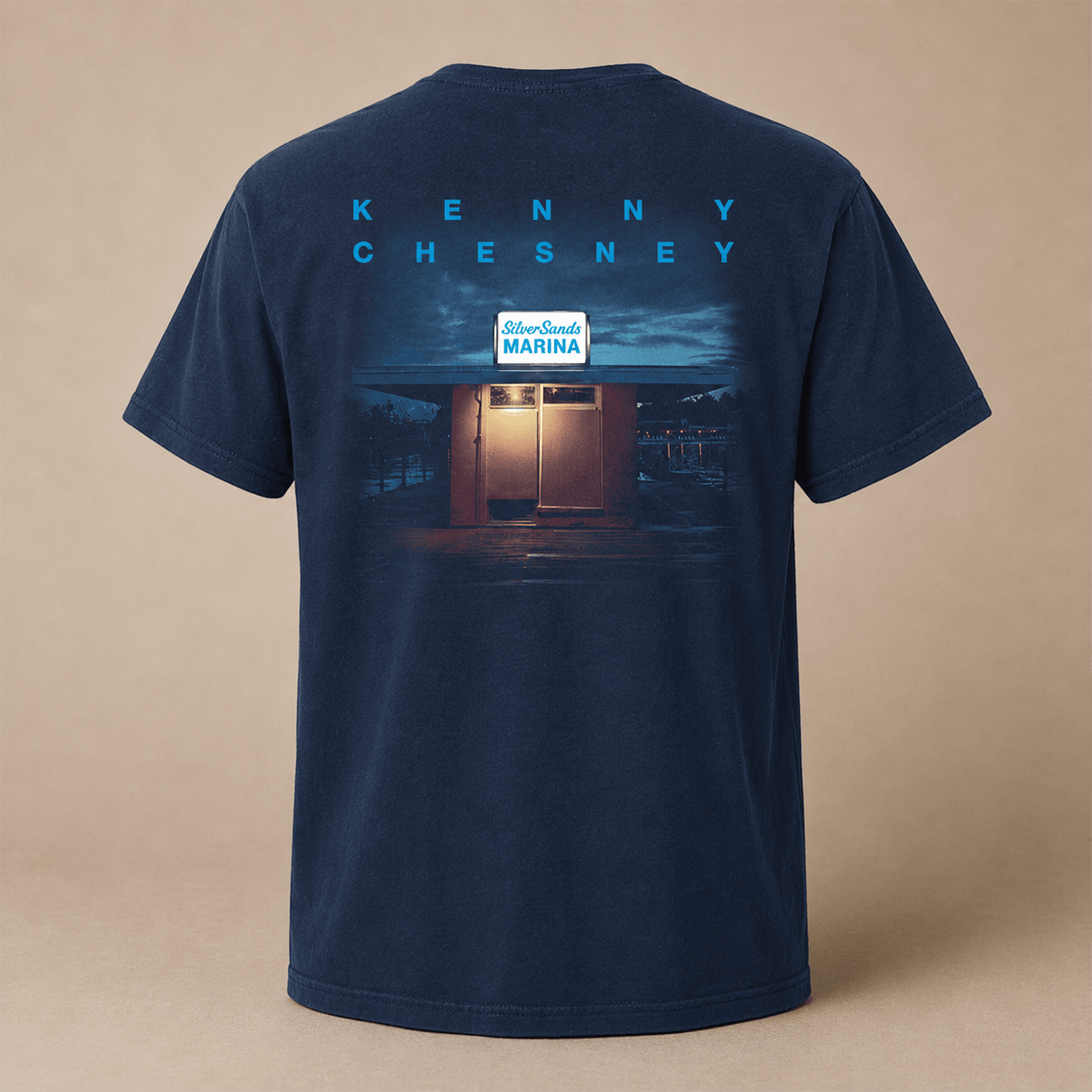 Silver Sands Marina Album T-Shirt (Navy) Back