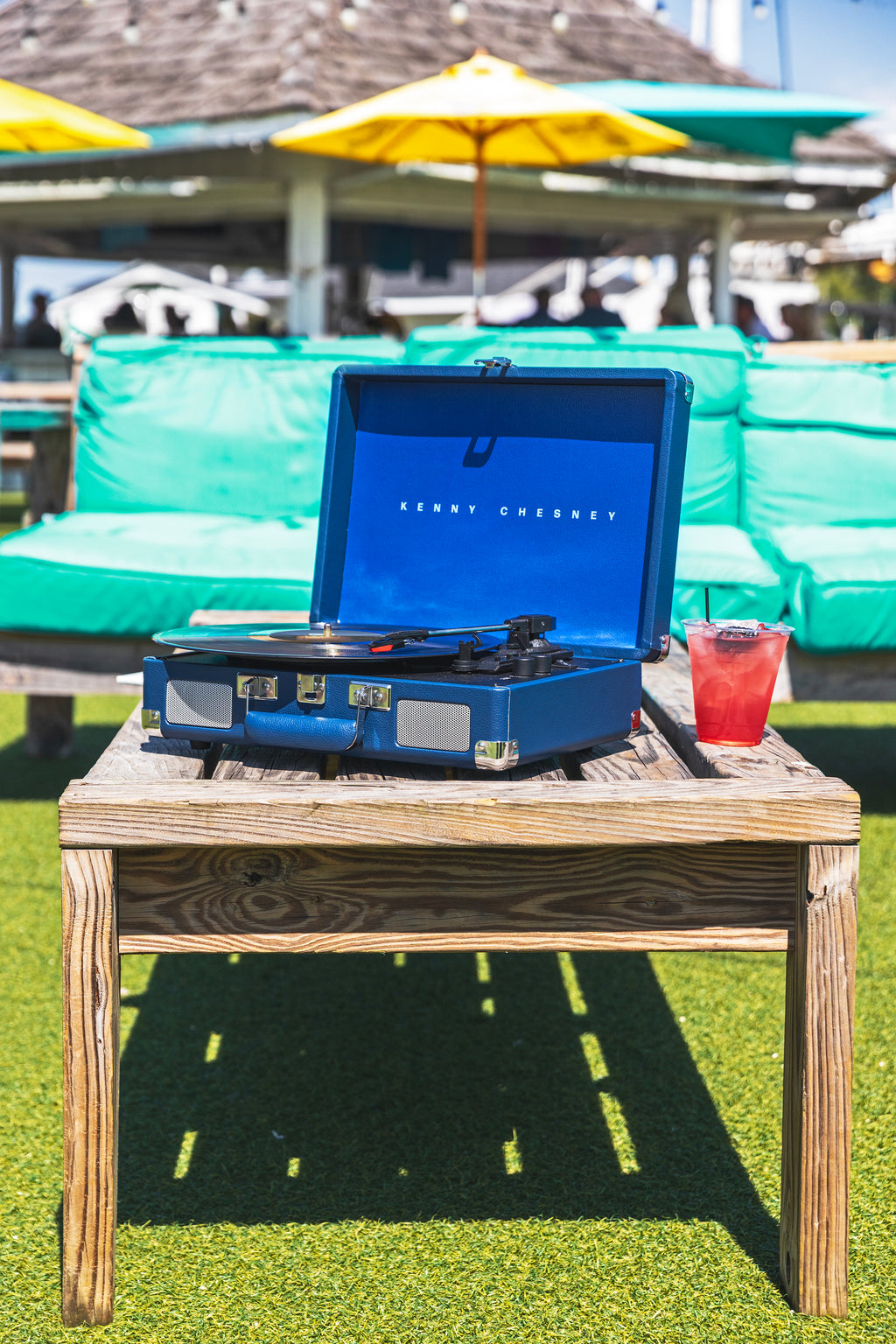Crosley Kenny Chesney Custom Record Player + Silver Sands Marina Vinyl