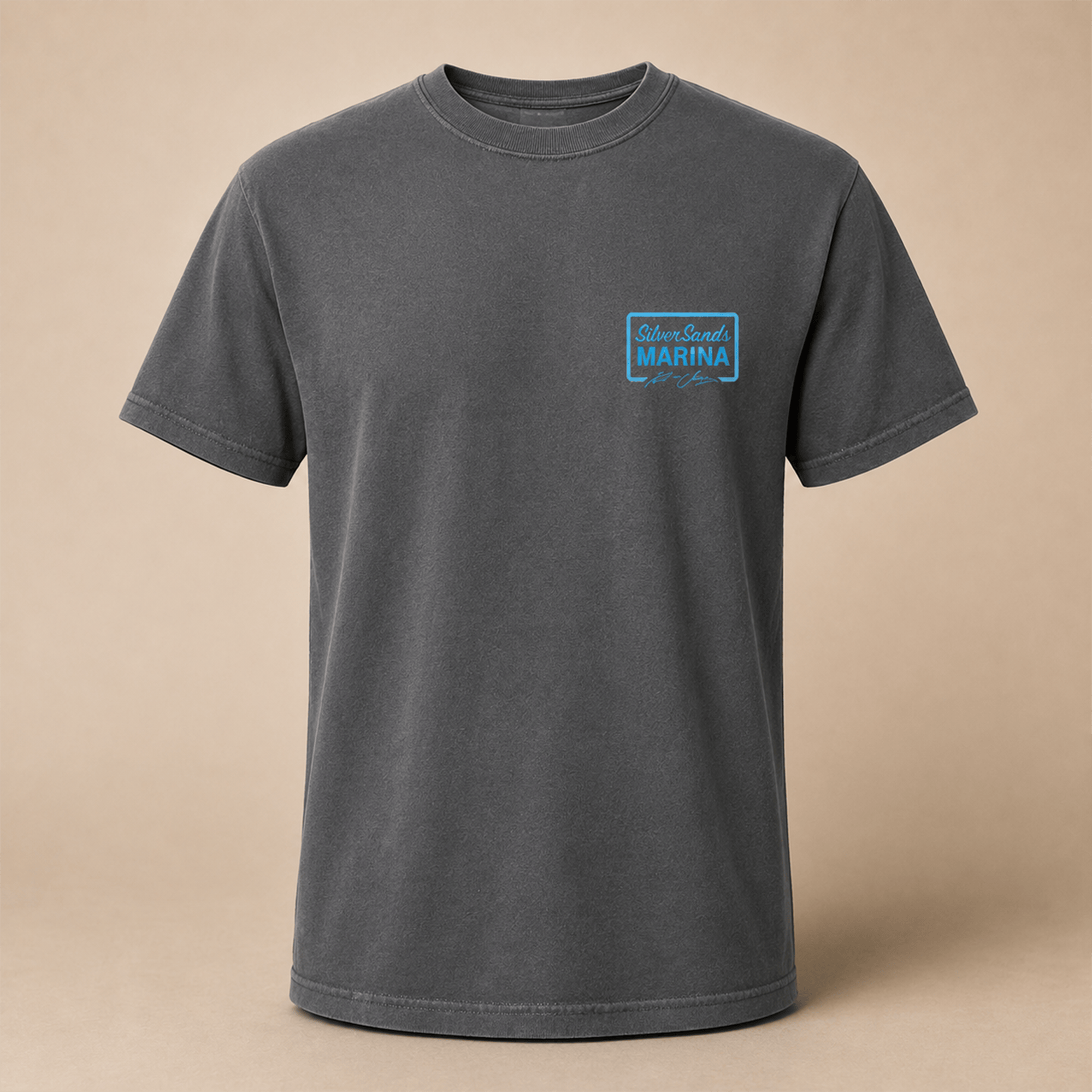 Silver Sands Marina T-Shirt (Pepper) Front