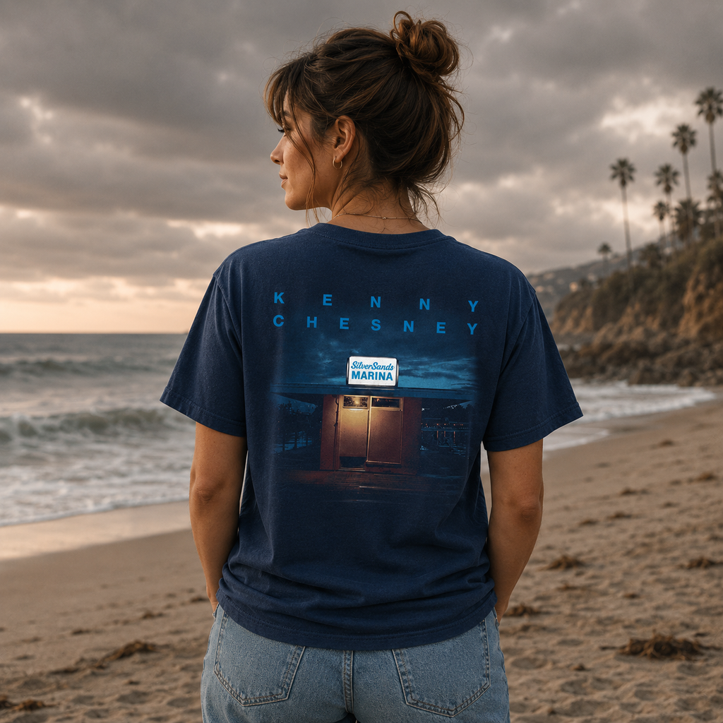 Silver Sands Marina Album T-Shirt (Navy)